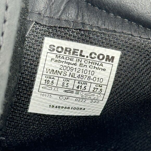 Sorel Hi Line Hiking Boot Women's SZ 10.5 Black Suede Leather NEW Athletic Chunk - Picture 10 of 10